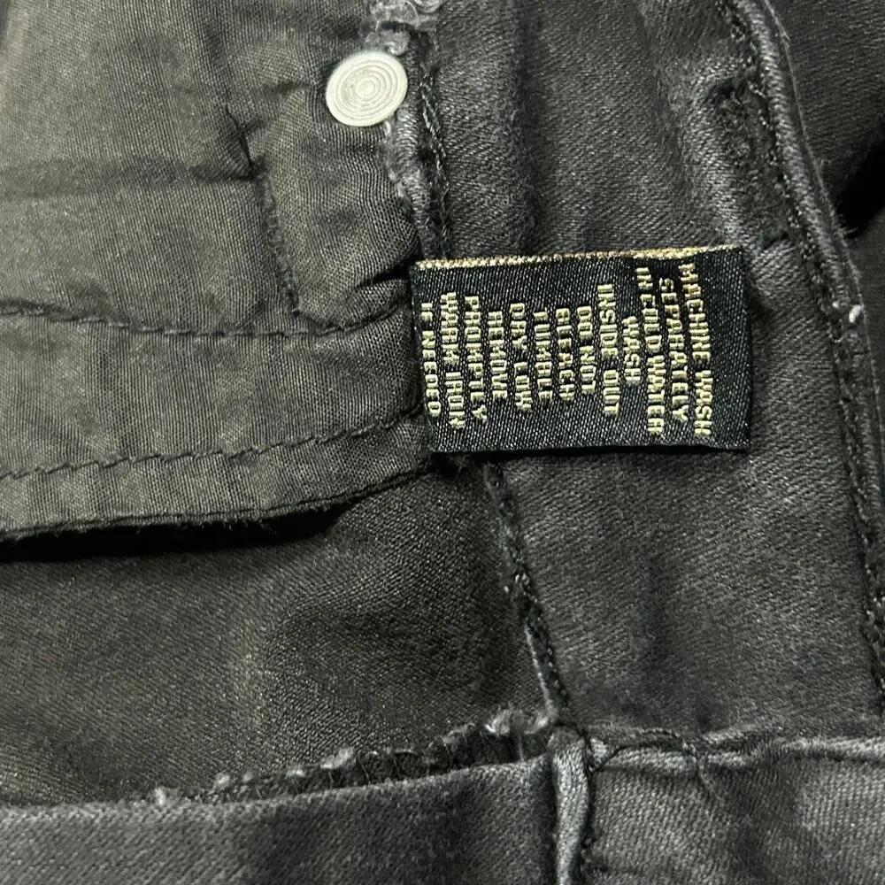 Truth + Theory Womens Black Skinny Jeans Stretch 28 Inseam fabric